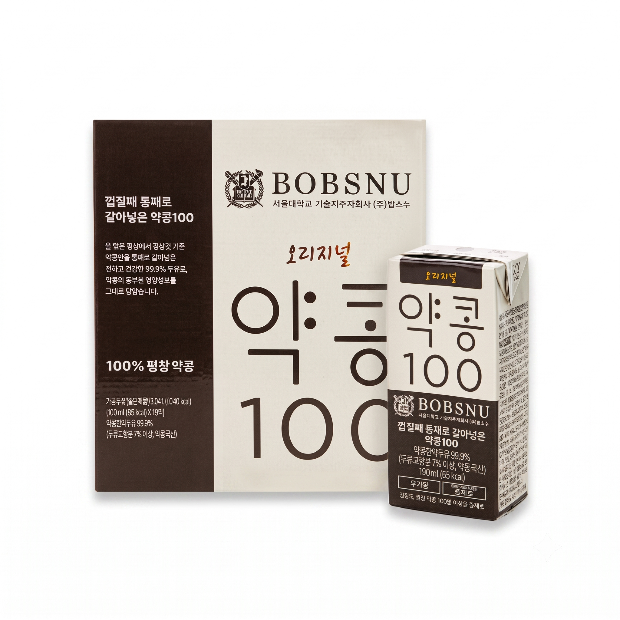 [BOBSNU] Yakkong 100 Soy Milk (190ml x 16 packs)