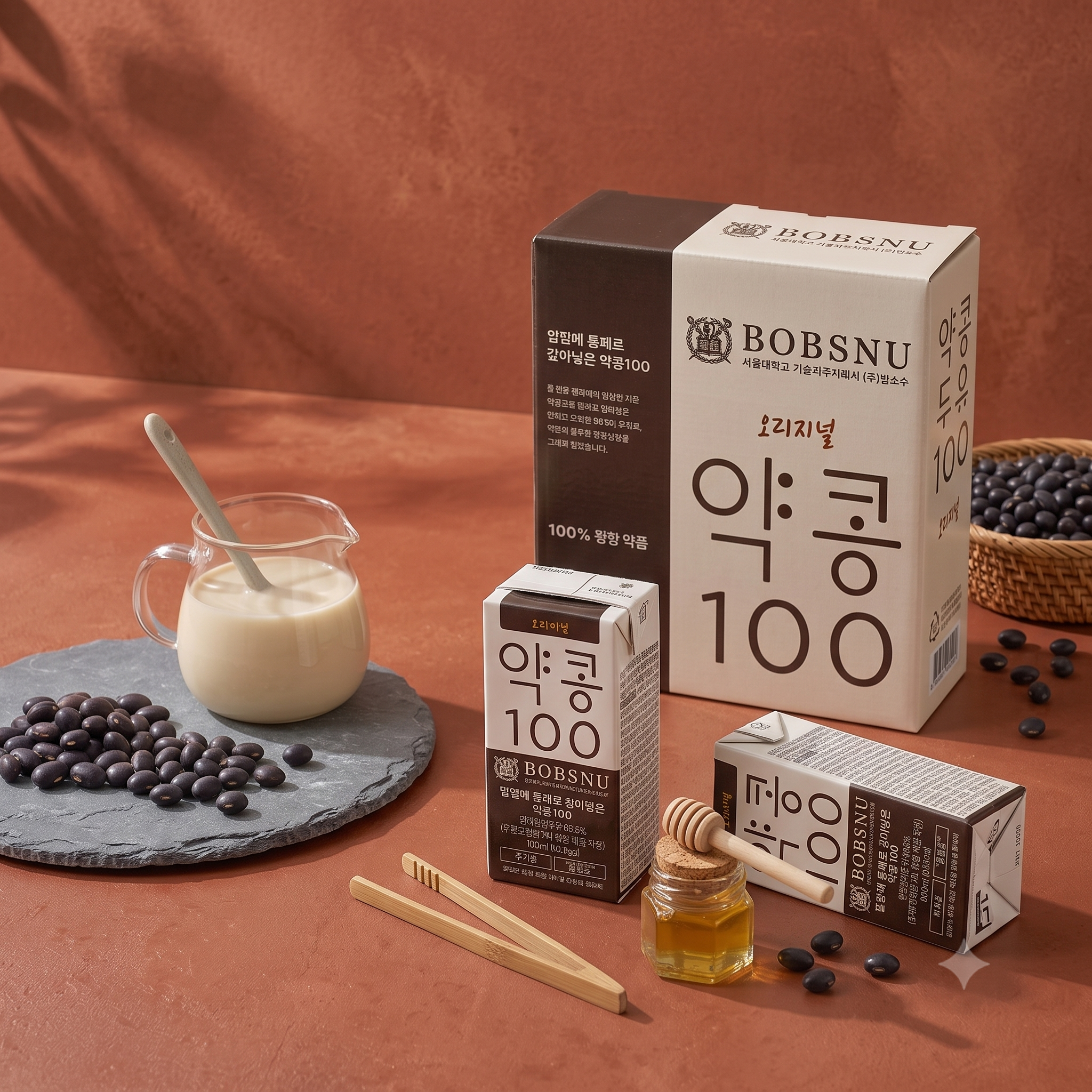 [BOBSNU] Yakkong 100 Soy Milk (190ml x 16 packs)